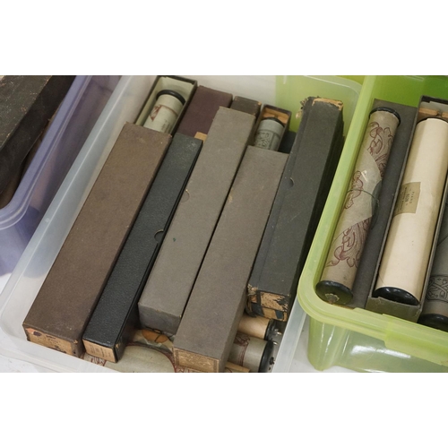 183 - Large collection of vintage piano / pianola music rolls, featuring boxed examples (3 boxes)