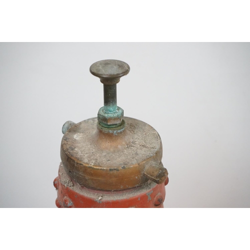 197 - Vintage fire extinguisher of conical form, with rivetted style design, Type AO2, inspected by Minima... 