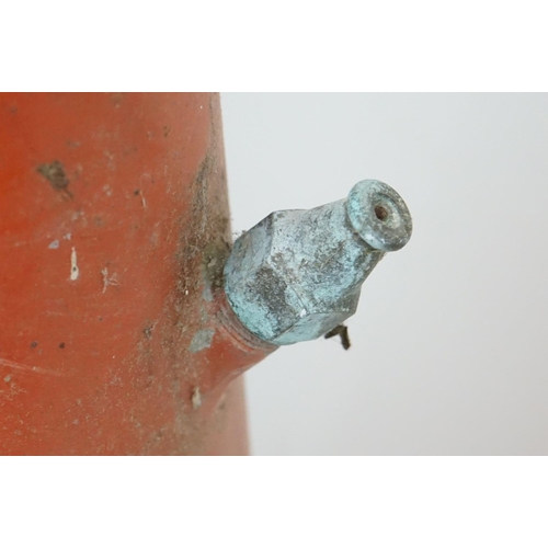 197 - Vintage fire extinguisher of conical form, with rivetted style design, Type AO2, inspected by Minima... 