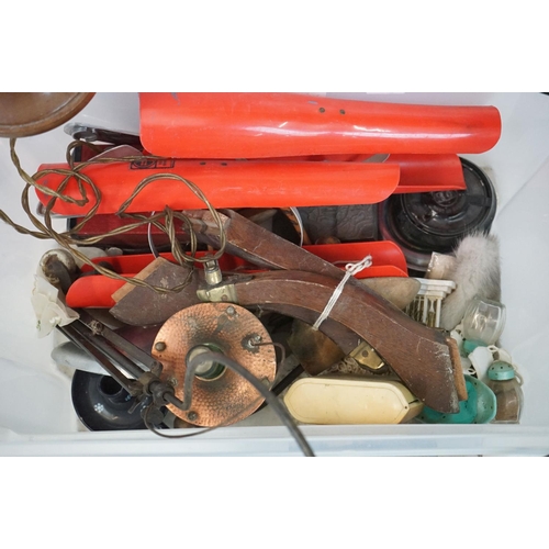 198 - Collection of miscellanea to include: red No.2 Portrait Brownie Camera, a wine bottle holder modelle... 