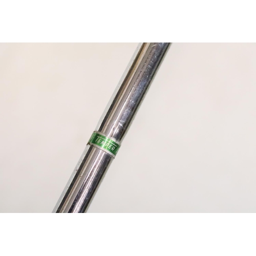 216 - Collection of golf clubs, within a canvas and leather bag, to include many Bobby Locke Triple Crown ... 