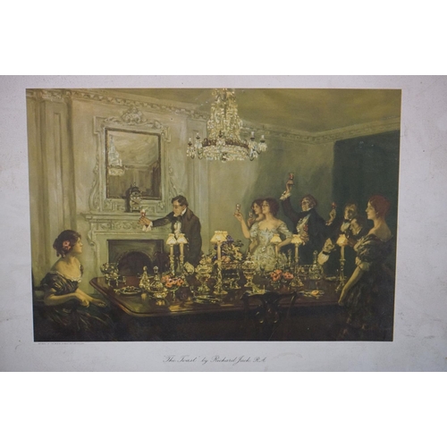 220 - J Richardson, two lake scenes, colour prints, each 8 x 11.5cm, framed as one and a quantity of pictu... 