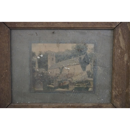 220 - J Richardson, two lake scenes, colour prints, each 8 x 11.5cm, framed as one and a quantity of pictu... 