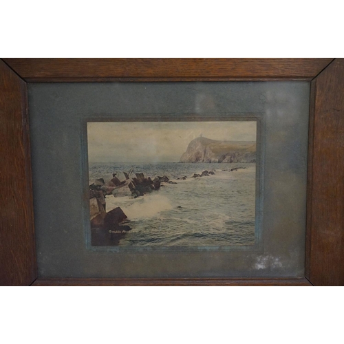 220 - J Richardson, two lake scenes, colour prints, each 8 x 11.5cm, framed as one and a quantity of pictu... 