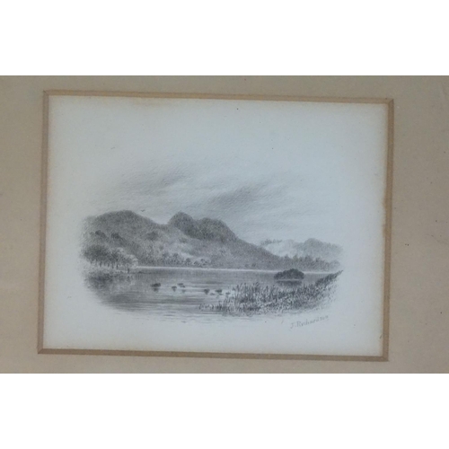 220 - J Richardson, two lake scenes, colour prints, each 8 x 11.5cm, framed as one and a quantity of pictu... 