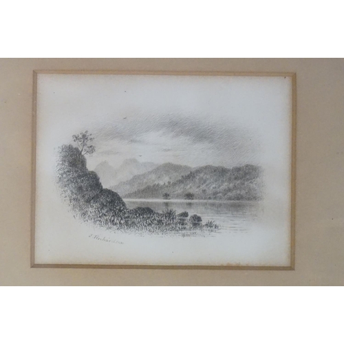 220 - J Richardson, two lake scenes, colour prints, each 8 x 11.5cm, framed as one and a quantity of pictu... 