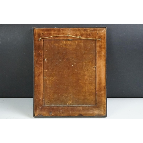 223 - A 19th century picture frame, the outer case with glazed panel enclosing an ornate gilt frame framin... 