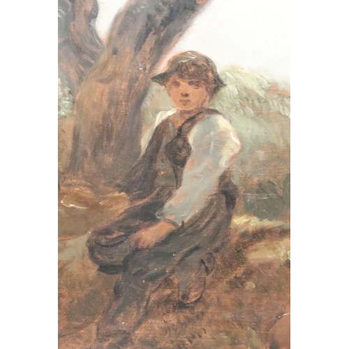 226 - Attributed to Thomas Barker of Bath (1769 - 1847), ' The cattle drover ', study of a young man and c... 