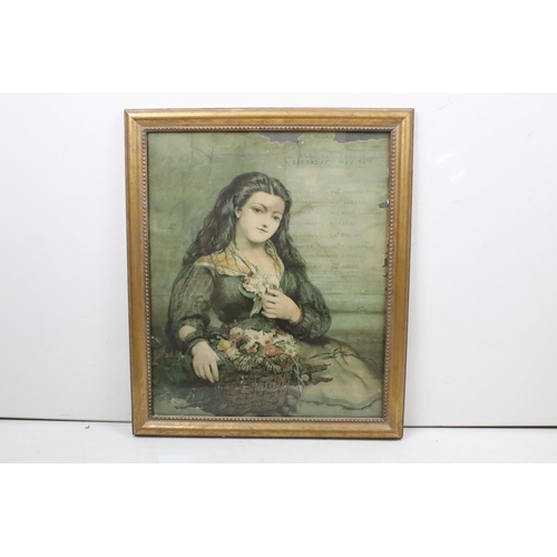 227 - Hermann Winterhalter (1808- 1891), portrait of a girl, aquatint, 27.5 x 23cm, gilt framed, Mrs Wayle... 