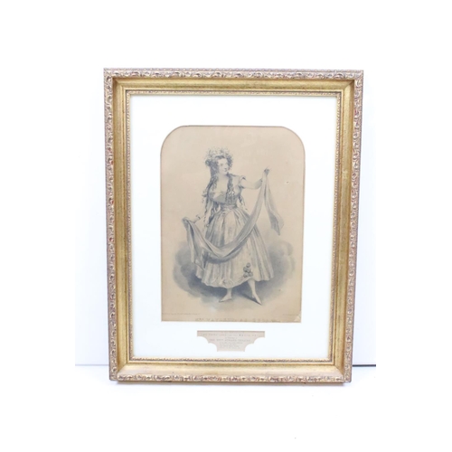 227 - Hermann Winterhalter (1808- 1891), portrait of a girl, aquatint, 27.5 x 23cm, gilt framed, Mrs Wayle... 