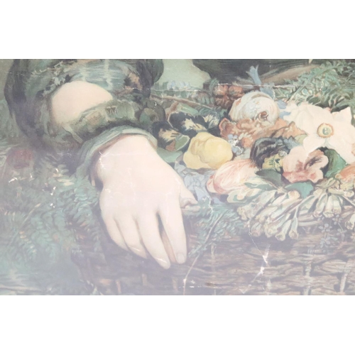 227 - Hermann Winterhalter (1808- 1891), portrait of a girl, aquatint, 27.5 x 23cm, gilt framed, Mrs Wayle... 