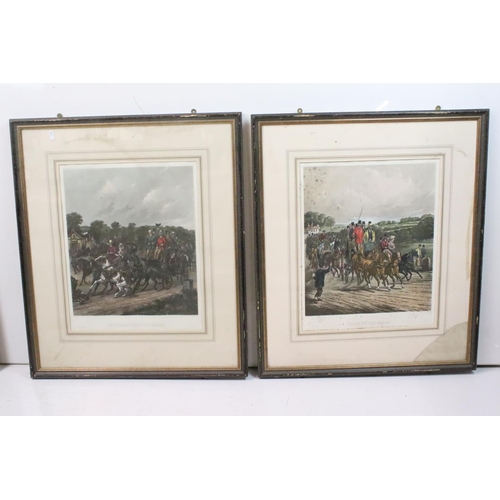 232 - Smuggling scene, hand coloured engraving, 30 x 60cm, framed and glazed and a quantity of pictures an... 