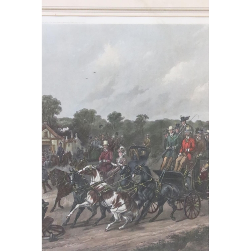 232 - Smuggling scene, hand coloured engraving, 30 x 60cm, framed and glazed and a quantity of pictures an... 