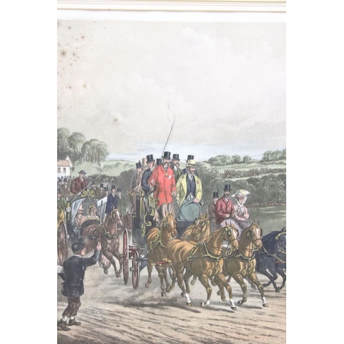 232 - Smuggling scene, hand coloured engraving, 30 x 60cm, framed and glazed and a quantity of pictures an... 