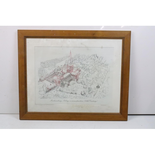 232 - Smuggling scene, hand coloured engraving, 30 x 60cm, framed and glazed and a quantity of pictures an... 