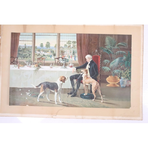 232 - Smuggling scene, hand coloured engraving, 30 x 60cm, framed and glazed and a quantity of pictures an... 