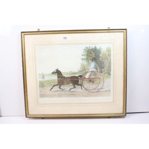 232 - Smuggling scene, hand coloured engraving, 30 x 60cm, framed and glazed and a quantity of pictures an... 