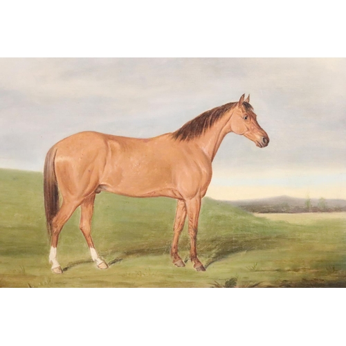 245 - James Loder of Bath (1784 - 1860), chestnut horse in a landscape, oil on canvas, signed lower right,... 