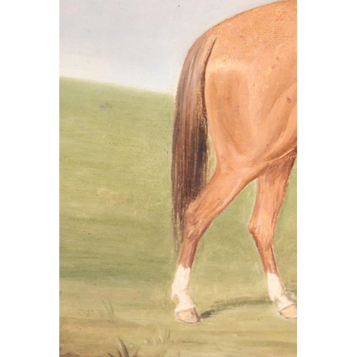 245 - James Loder of Bath (1784 - 1860), chestnut horse in a landscape, oil on canvas, signed lower right,... 