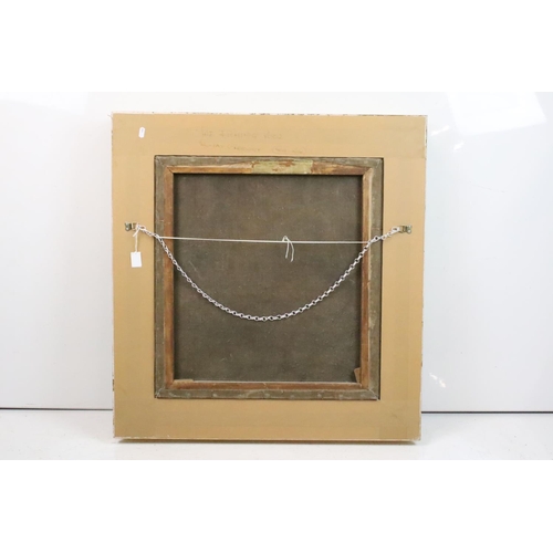 246 - English School, riverscape with figures and a bridge, oil on canvas, initialled TC lower right and d... 