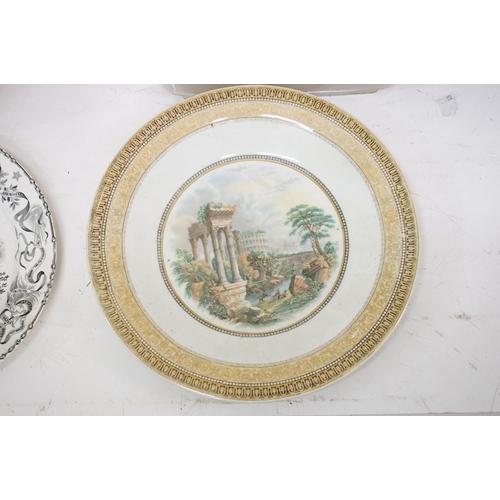 25 - Assorted 19th Century and later ceramics to include Victorian aesthetic movement dish and cover, pai... 