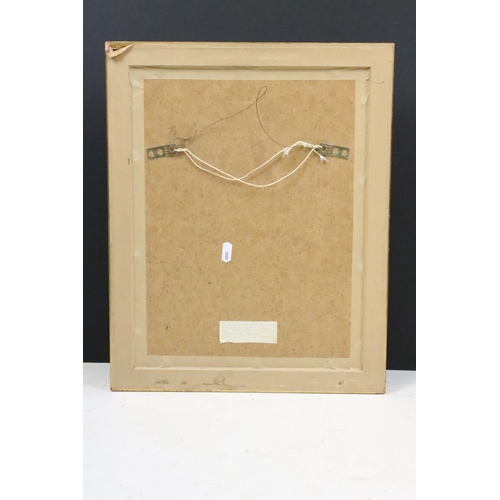 256 - English School, mother and child, pen and crayon, indistinctly inscribed lower right, 25 x 27cm, gil... 