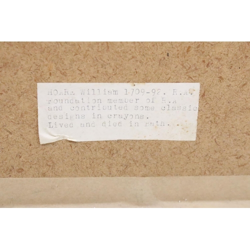 256 - English School, mother and child, pen and crayon, indistinctly inscribed lower right, 25 x 27cm, gil... 