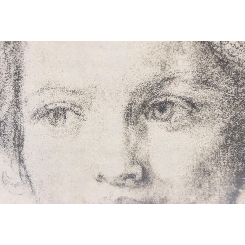 257 - After Andrea Del Sarto, Head of Saint John the Baptist, print, 24 x 17cm, gilt framed