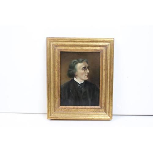 259 - English School, portrait of Sir Henry Irving (christened John Henry Brodribb), oil on panel, 23 x 16... 