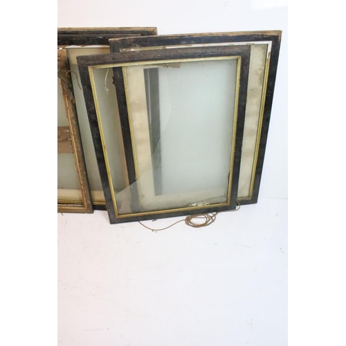 265 - Thirteen wooden picture frames, of similar but varying sizes, average 83 x 70.5cm