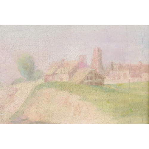 268 - Thomas Peat (active c. 1791–1831), couple with donkey, cattle, sheep, goats and dogs, oil on canvas,... 