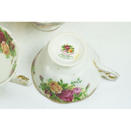 39 - Royal Albert Old Country Roses part tea service to include eleven tea cups (two different shapes), t... 