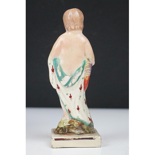 44 - 19th Century Victorian Staffordshire ceramic figurines to include a flat back couple, cat, veiled wo... 