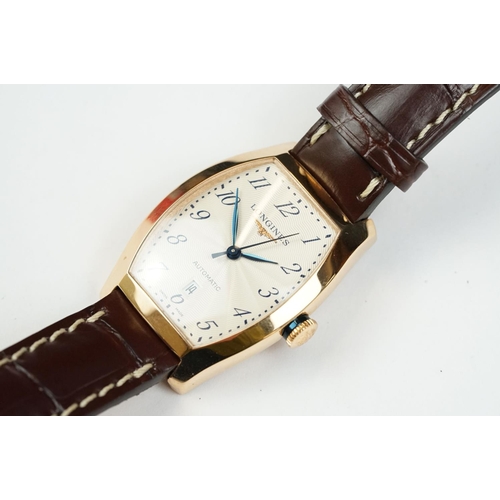 Longines evidenza best sale rose gold