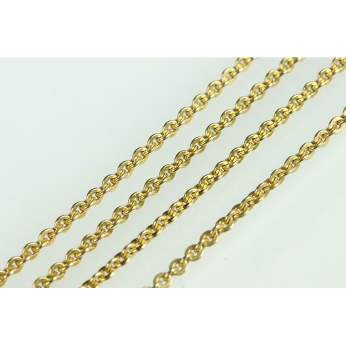 155A - 18ct yellow gold belcher link style bracelet, bolt ring clasp, length approx 56.5cm