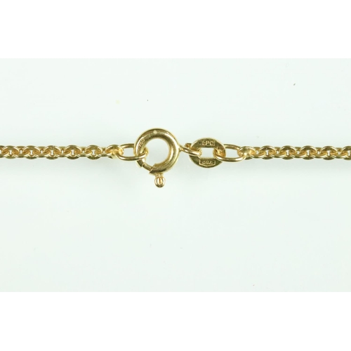 155A - 18ct yellow gold belcher link style bracelet, bolt ring clasp, length approx 56.5cm