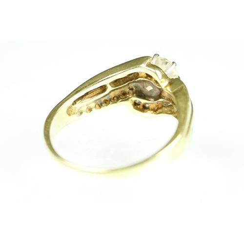 51A - Diamond 18ct yellow gold solitaire ring, the round brilliant cut diamond weighing approx 0.60 carat,... 