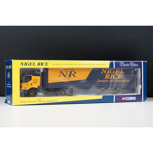 1008 - Ten boxed ltd edn 1/50 Corgi haulage diecast models to include CC12402 Owens (Road Services) Ltd, CC... 