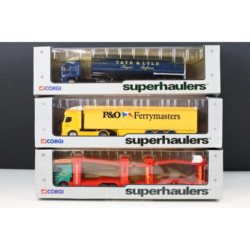 1010 - 14 boxed Corgi Superhaulers 1/64 diecast models to include 59548 P&O Ferrymasters, 59570 Royal Mail,... 