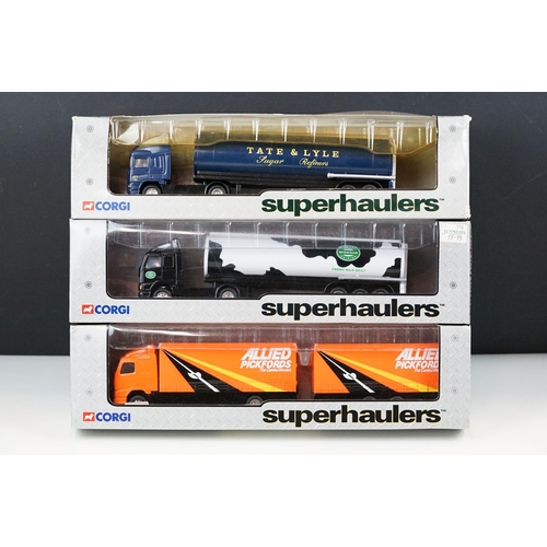 1010 - 14 boxed Corgi Superhaulers 1/64 diecast models to include 59548 P&O Ferrymasters, 59570 Royal Mail,... 