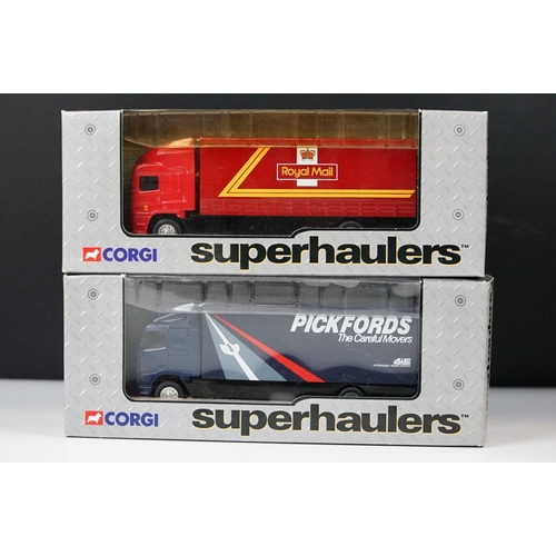 1010 - 14 boxed Corgi Superhaulers 1/64 diecast models to include 59548 P&O Ferrymasters, 59570 Royal Mail,... 