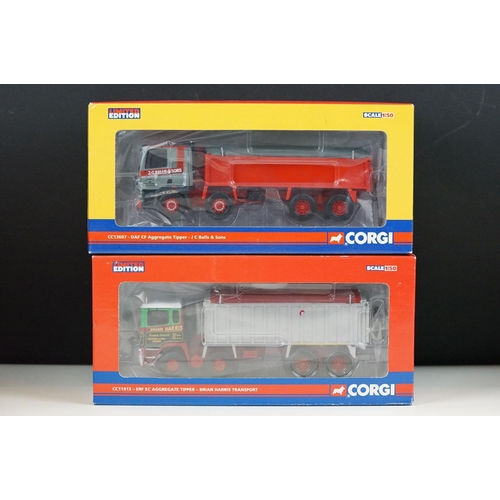 1011 - 12 boxed ltd edn 1/50 Corgi haulage diecast models to include, CC13509 J W Morrison, CC13607 J C Bal... 