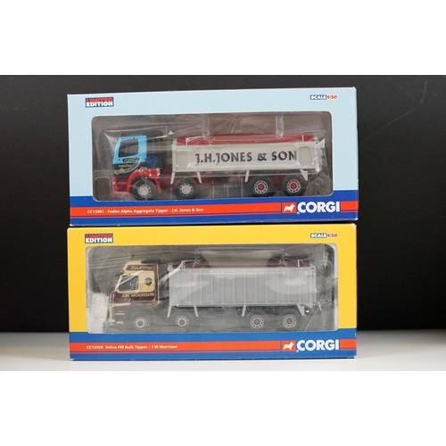 1011 - 12 boxed ltd edn 1/50 Corgi haulage diecast models to include, CC13509 J W Morrison, CC13607 J C Bal... 