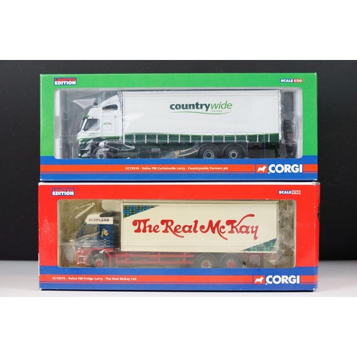 1011 - 12 boxed ltd edn 1/50 Corgi haulage diecast models to include, CC13509 J W Morrison, CC13607 J C Bal... 