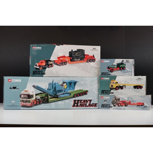 1014 - Five boxed ltd edn Corgi Classics Heavy Haulage 1/50 diecast models to include CC12002 Cadzow Heavy ... 