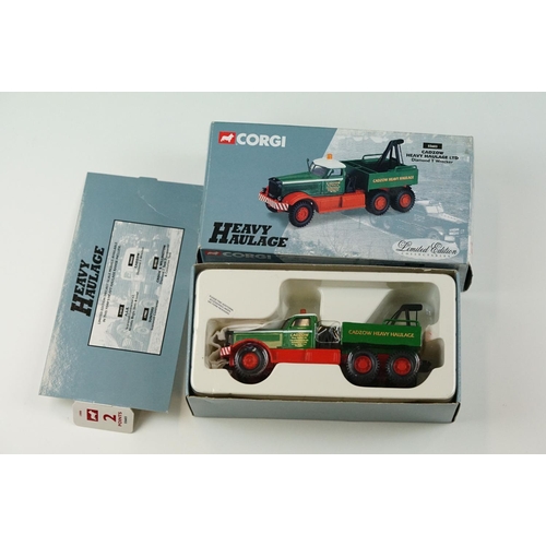 1014 - Five boxed ltd edn Corgi Classics Heavy Haulage 1/50 diecast models to include CC12002 Cadzow Heavy ... 