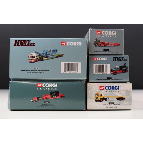 1014 - Five boxed ltd edn Corgi Classics Heavy Haulage 1/50 diecast models to include CC12002 Cadzow Heavy ... 