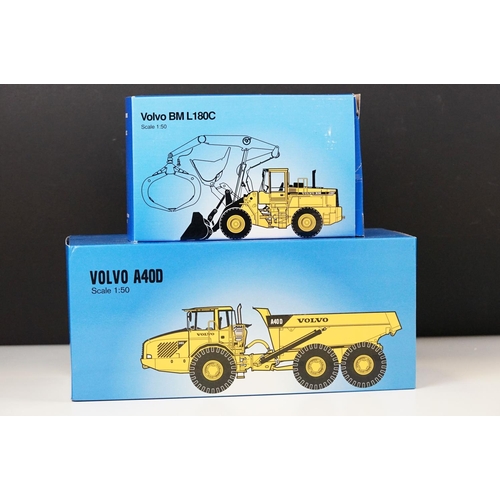 1021 - Nine boxed Volvo construction related diecast models to include 5 x Motorart (1/50 FM9 Construction ... 