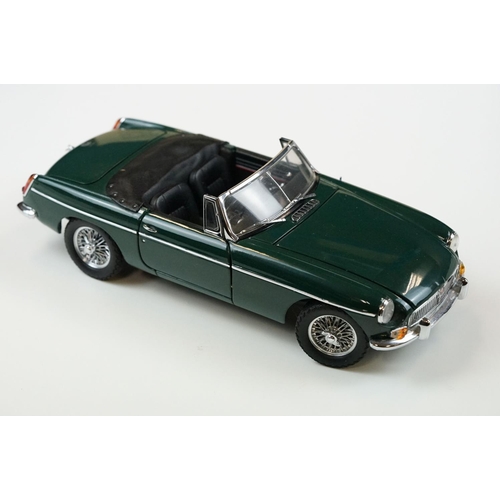 1024 - Two boxed Crestley Collection 1/18 diecast models to include MGB MK1 in British Racing Green and Cat... 