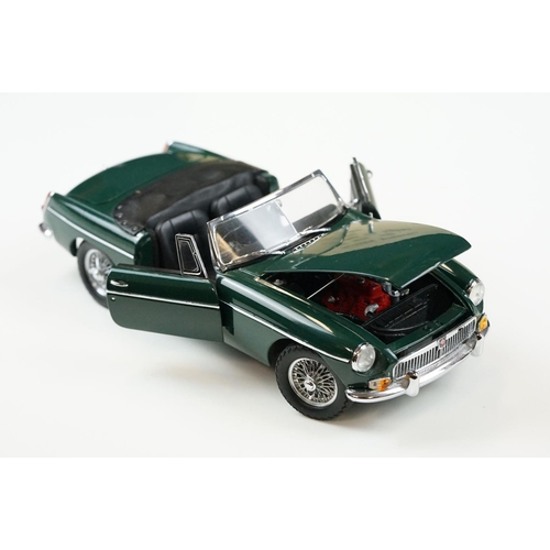 1024 - Two boxed Crestley Collection 1/18 diecast models to include MGB MK1 in British Racing Green and Cat... 